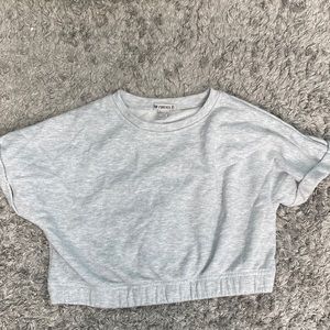 Forever 21 Gray Cropped Shirt